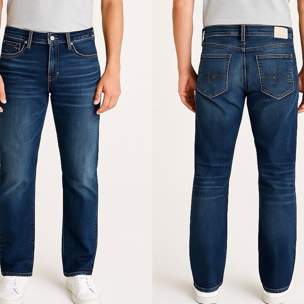 AG Adriano Goldschmied Mens Jeans Size 31 The Protege Straight Leg Blue Denim